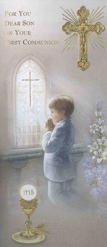 Picture of ON YOUR FIRST HOLY COMMUNION BOY BOX CARD